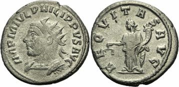Roemisches Kaiserreich Philippus I Antoninian Antiochia 2..., Verzenden