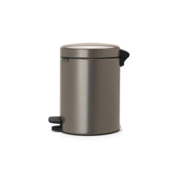 Brabantia pedaalemmer newIcon 5 ltr - platina, Huis en Inrichting, Woonaccessoires | Prullenbakken, Verzenden, Nieuw