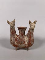 Amlash Terracotta Zoomorphe vaas en aardewerk - 19 cm