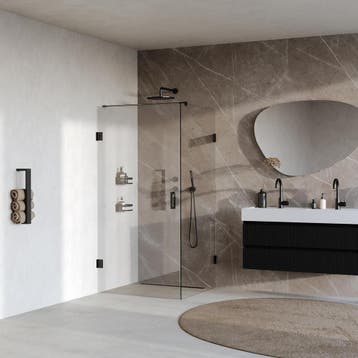 Brauer Void - Douchecabine met Draaideur - Helder Glas -, Ophalen of Verzenden, Nieuw, Rvs