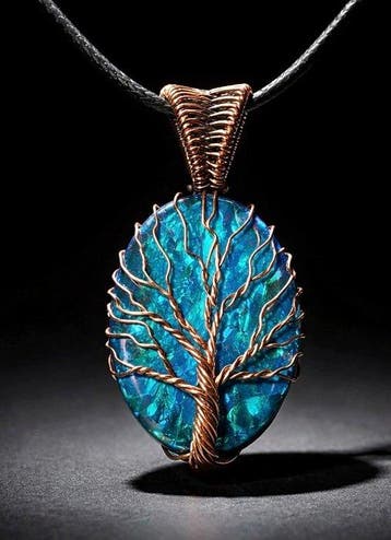 - Triplet Opal - Levensboom - 5,5 cm - Hanger