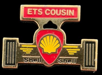 Shell Ets Cousin racewagen pin, Verzenden, Nieuw, Merk, Speldje of Pin