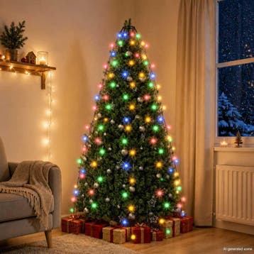 vidaXL Kerstboomverlichting met 180 LEDs meerkleurig net, Verzenden, Nieuw, Kunststof