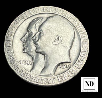 Duitsland, Pruisen Friedrich Willem II. 3 Mark 1910 - Prusia, Postzegels en Munten