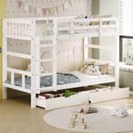 Stapelbed voor Kinderen 90x200 cm – Met 2 Opberglades, Verzenden, Nieuw