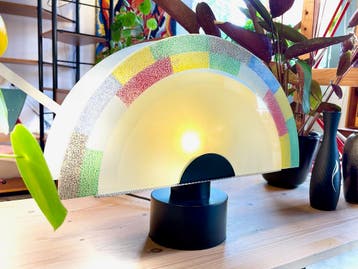 tafellamp Zonca Memphis Murano glas Italië 80s, Overige merken, Meerkleurig, Zo goed als nieuw, Glas