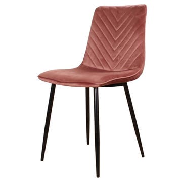 DS4U - Gaby eetkamerstoel - Set van 4 - Roze - Velvet, Huis en Inrichting, Stoelen, Ophalen of Verzenden, Nieuw