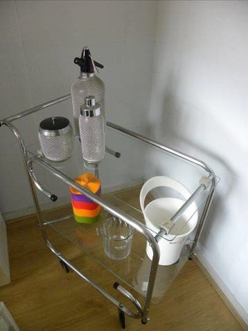Serveerwagen - metaal-glas - Serveerwagen