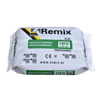 Remix Egalisatiemortel EM30 25kg | Egaline |, Verzenden, Nieuw