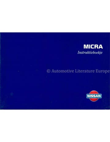 1997 NISSAN MICRA INSTRUCTIEBOEKJE NEDERLANDS