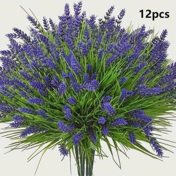 12 Bundels Kunstlavendel Planten voor Buiten - UV-bestendig, Verzenden, Nieuw