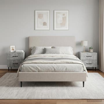 vidaXL Nachtkastje 2 st Betongrijs 43 x 34,5 x 47,5 cm, Minder dan 45 cm, Verzenden, Nieuw, Minder dan 55 cm