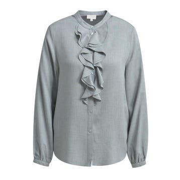 Milano Italy • grijze blouse • 36, Verzenden, Maat 36 (S), Grijs, Milano Italy