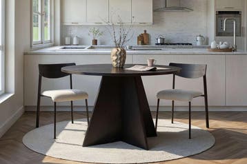Asir 746NRD1112 Eettafel Zwart 120x120 cm van €239 voor €99, Ophalen, Rond, Nieuw, Vier personen