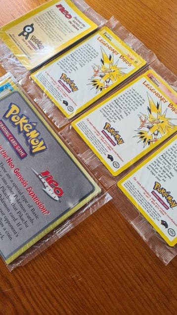 Pokémon - 5 Verzegelde kaart - Moltres, Zapdos, Articuno,, Nieuw