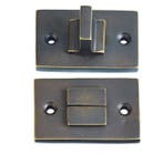 Toiletgarnituur Jolie rechthoekig 55x33 mm antiek brons, Verzenden, Nieuw