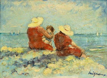 Claude Gaignoux (1924-2005) - À la plage