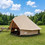 vidaXL Gezinstent Crèmekleurig 8-persoons Polykatoen, Caravans en Kamperen, Verzenden, Nieuw, Tot en met 2