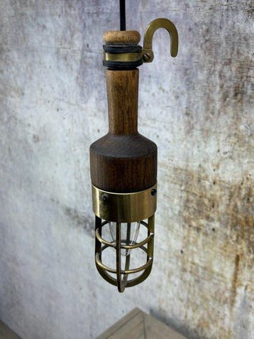 Lamp - Hout, Messing - Mijn lampje