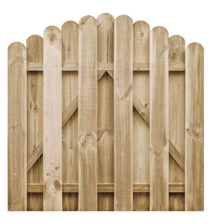 Gebogen Houten Tuinpoort Grenen 100x100 cm Geïmpregneerd, Tuin en Terras, Tuinpoorten, Nieuw, Verzenden