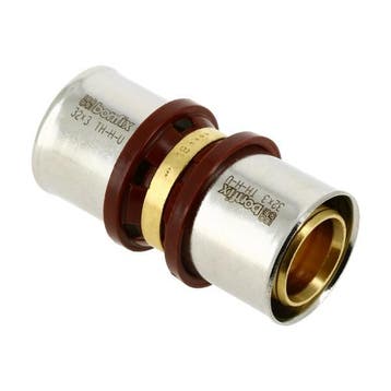 BONFIX Alu-pers rechte koppeling 32 x 32 mm, Doe-het-zelf en Verbouw, Ophalen of Verzenden, Nieuw