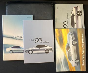 2001 Saab 93 boordmap + instructieboekjes, Ophalen of Verzenden