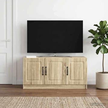 vidaXL TV-kast Sonoma Eiken 99 x 34,5 x 47 cm Bewerkt hout, Minder dan 50 cm, Verzenden, Nieuw, Minder dan 100 cm