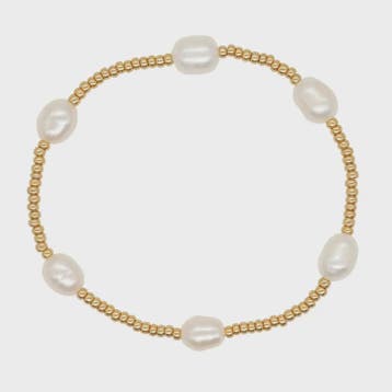 Set van 4 Elegante Armbanden met Goudkleurige Kralen en Pare, Verzenden, Nieuw