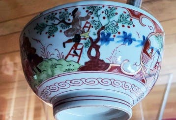 Amsterdams Bont Kersenplukkers - Porselein - China - 18e, Antiek en Kunst