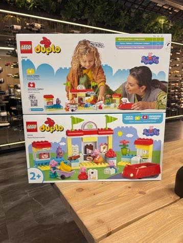 Lego Set - 10434 - Duplo - 2 sets of Peppa Pig Supermarket, Kinderen en Baby's, Nieuw