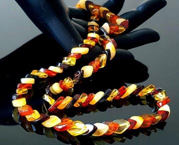 Amber Vintage halsketting van natuurlijk Baltisch amber- 10