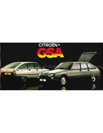 1979 CITROËN GSA BROCHURE ENGELS, Boeken, Nieuw, Author