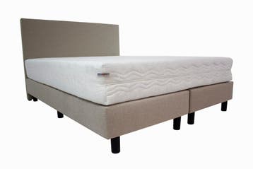 Boxspring – Budget Creme, Verzenden, Nieuw, Beige, Modern