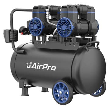 Compressor olievrij 2x1.8pk 40L tank 230V, Ophalen