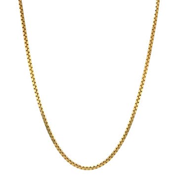 Gouden lengtecollier venetiaan 61 cm 14 karaat, Sieraden, Tassen en Uiterlijk, Kettingen, Verzenden, Zo goed als nieuw, Goud, Verstelbaar
