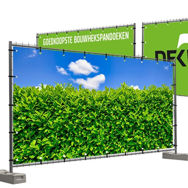 Bouwhekdoeken Haag met blauwe lucht 335x174 cm, Diversen, Vlaggen en Wimpels, Nieuw