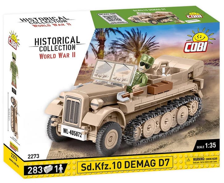 COBI 2273 SD.KFZ.10 Demag D7 (Leger bouwsets, Modelbouwsets), Kinderen en Baby's, Speelgoed | Bouwstenen, Nieuw, Verzenden