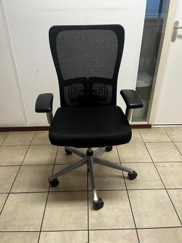 Haworth Zody Bureaustoel - Full Option - Refurbished, Huis en Inrichting, Bureaustoelen, Verzenden, Zwart, Zo goed als nieuw, Bureaustoel