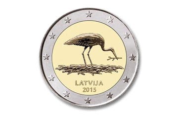 2 euro Ooievaar 2015 - Letland, Verzenden