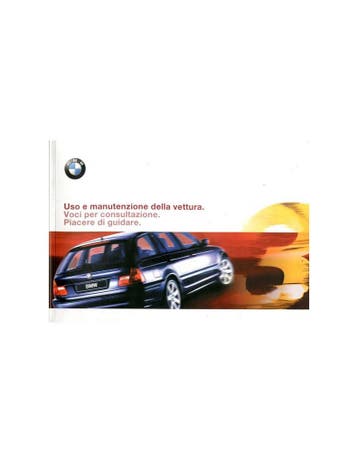 2001 BMW 3 SERIES TOURING OWNERS MANUAL HANDBOOK ITALIAN