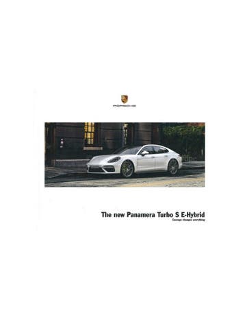 2018 PORSCHE PANAMERA TURBO S E-HYBRID HARDCOVER BROCHURE, Nieuw, Porsche, Author