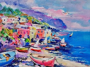 Alfredo Grimaldi (1950) - Luci e colori sul golfo