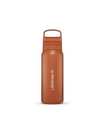 LifeStraw waterfilterfles Go 2.0 Kyoto Orange RVS geïsole.., Verzenden, Nieuw