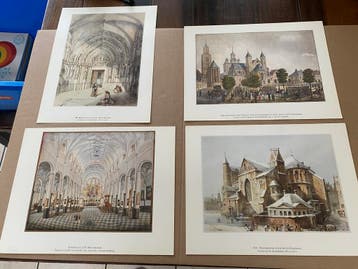 10 Prenten in Kleur - Basilieken van Maastricht - Zonder Map, Ophalen of Verzenden, Zo goed als nieuw