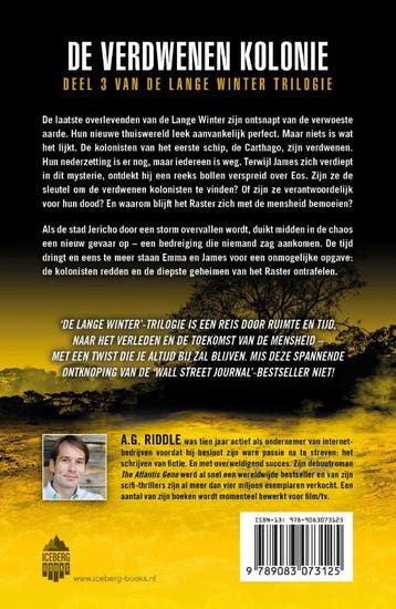 De verdwenen kolonie / De Lange Winter-Trilogie / 3, Boeken, Verzenden, Gelezen, A.G. Riddle