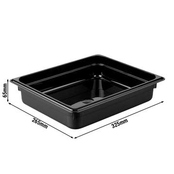 GGM Gastro | (12 stuks) Polycarbonaat GN-bak GN 1/2 - zwart, Verzenden