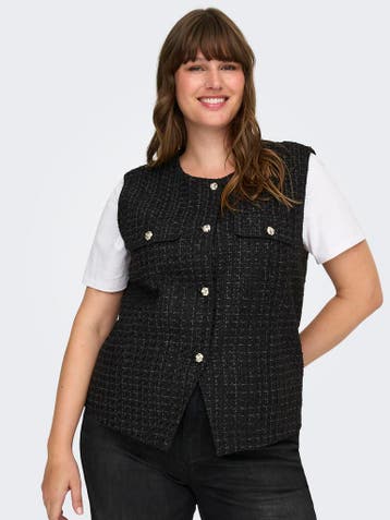 ONLY eco ruit boucle gilet Maat:, Verzenden, Nieuw, Overige kleuren