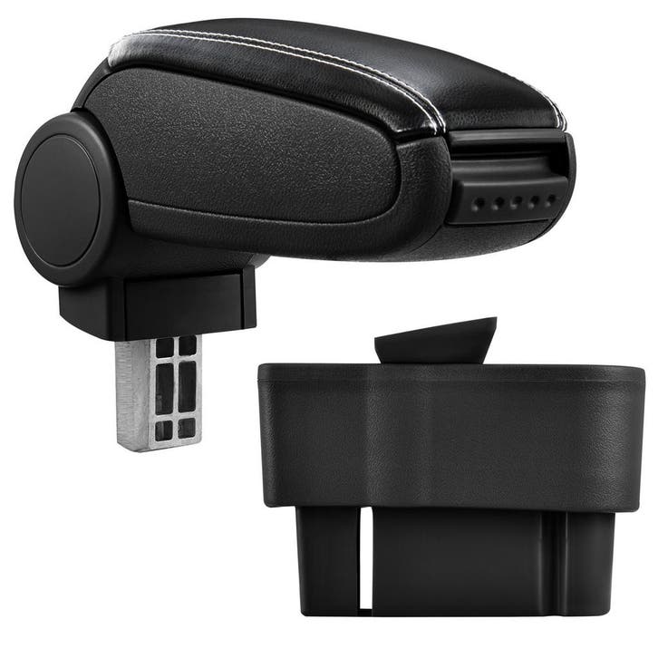 Armsteun Opel Corsa D kunstleer zwart wit stiksel, Auto diversen, Auto-accessoires, Verzenden