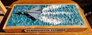 Eurofighter Typhoon – Diorama artigianale con mare in, Nieuw