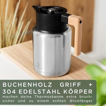 Thermoskan - Koffiepot - Isoleerkan - RVS - 1,4L - WALDWERK, Verzenden, Zo goed als nieuw